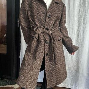 Elena Knit Sweater Cardigan ~Soft Wool Blend Chunky Knit Jacket Tie Waist Belt ~
